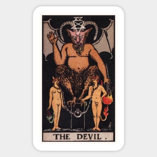 XV The Devil Tarot Card Sticker